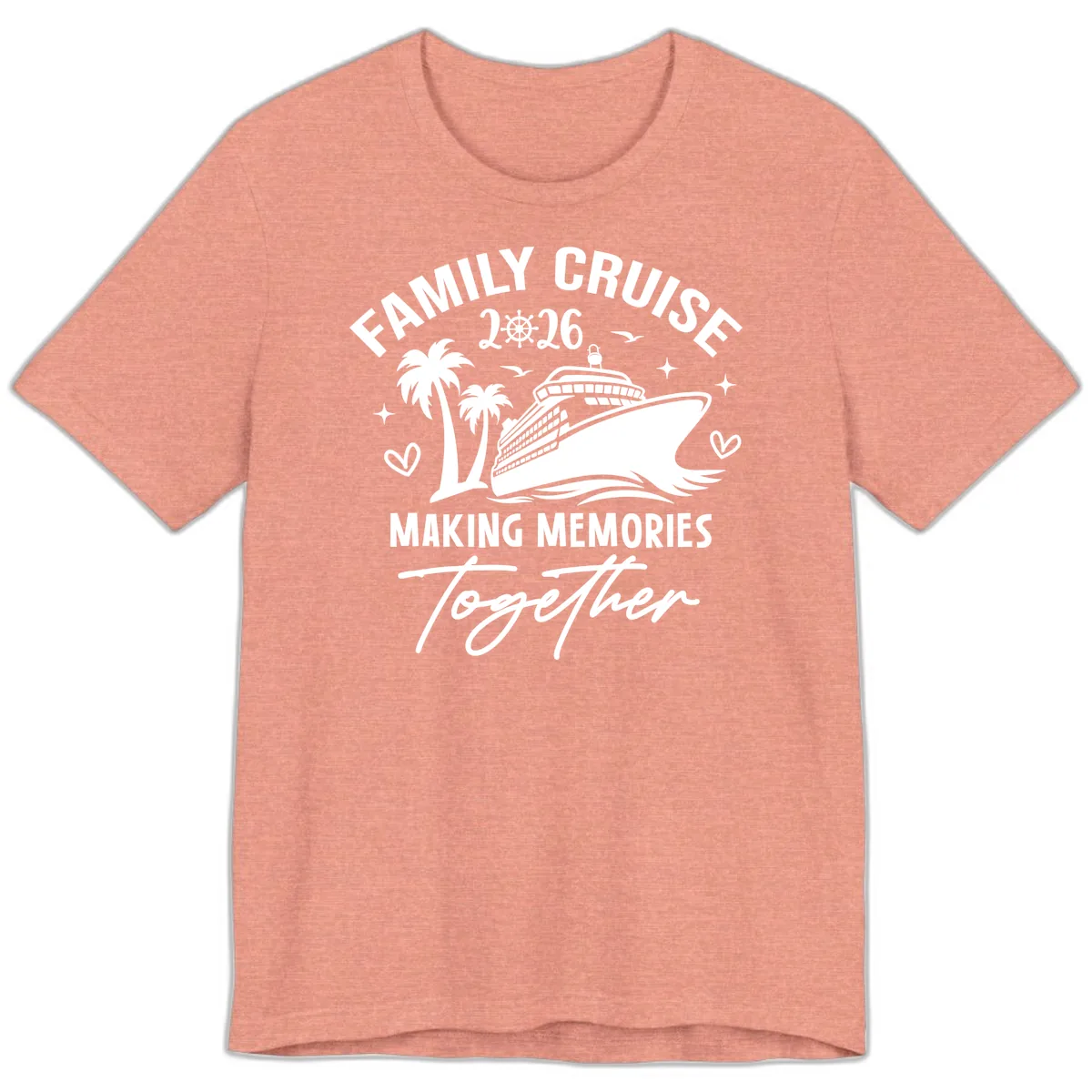 Family Cruise 2026 Making Memories Together Premium T-Shirt in Heather Sunset
