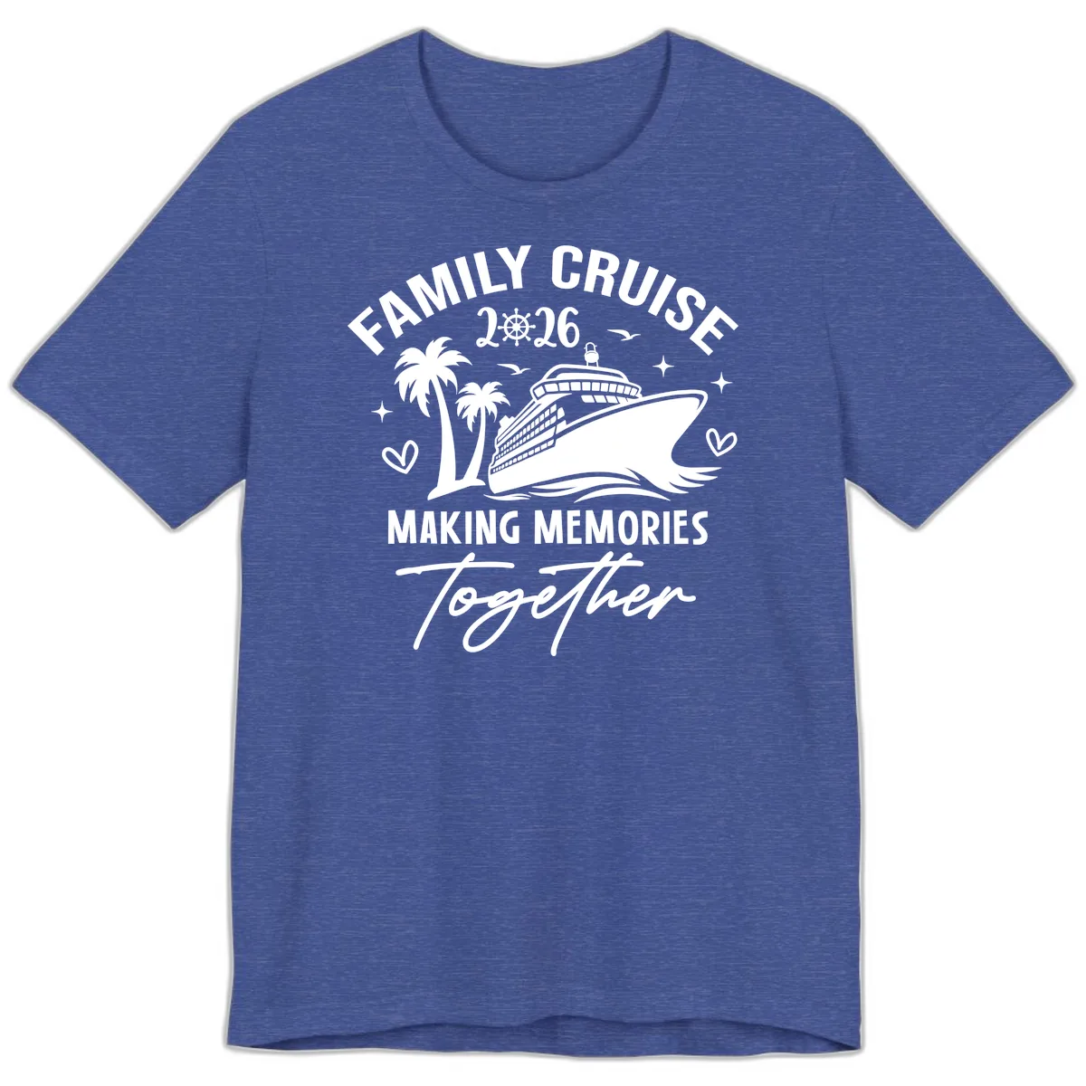 Family Cruise 2026 Making Memories Together Premium T-Shirt in Heather True Royal