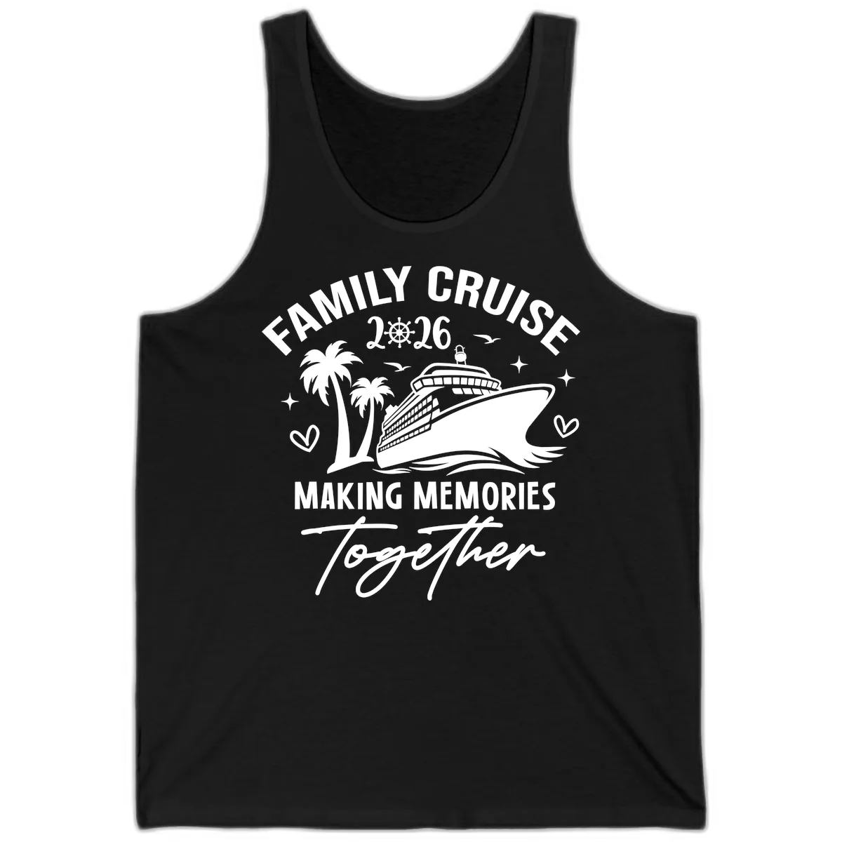 Family Cruise 2026 Making Memories Together Tank in Black