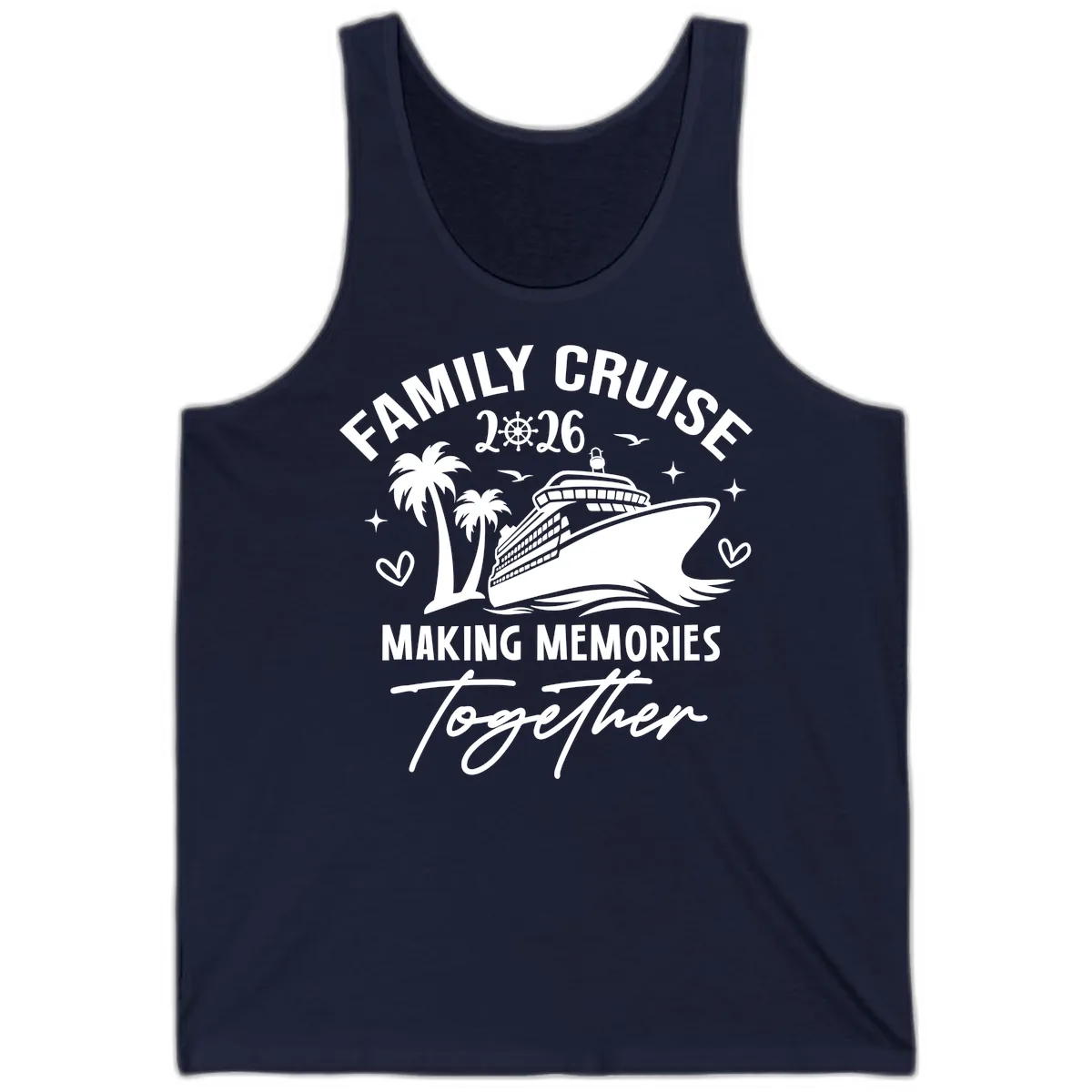 Family Cruise 2026 Making Memories Together Tank in Navy