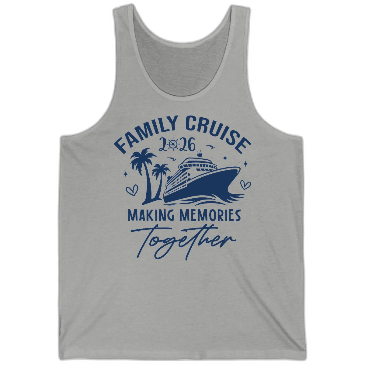 Family Cruise 2026 Making Memories Together Tank in Athletic Heather