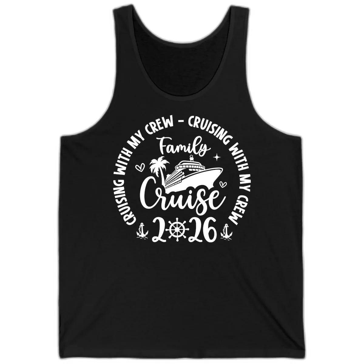 Family Cruising With My Crew 2026 Vacation Tank in Black