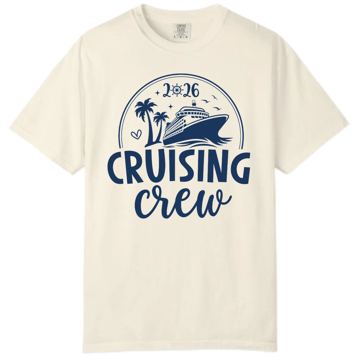 Cruising Crew 2026 Family Vacation Design Comfort Color in Ivory