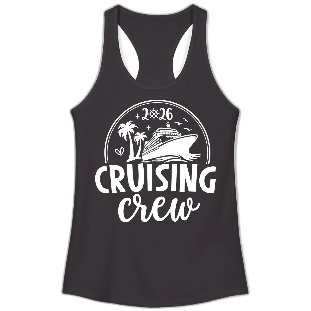 Cruising Crew 2026 Family Vacation Design Ladies Tank in Black