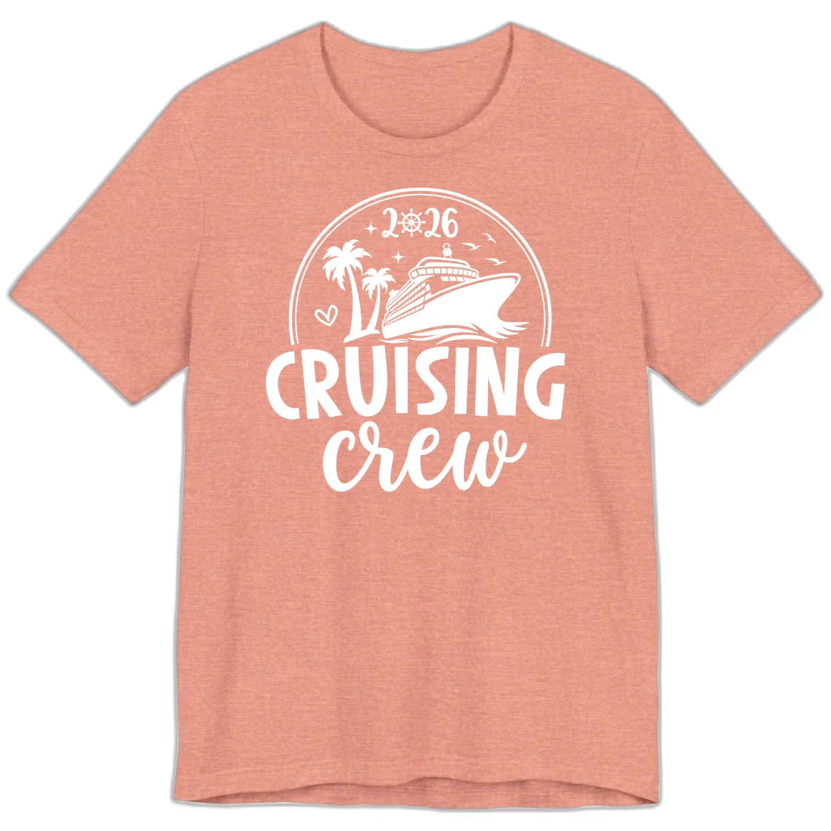 Cruising Crew 2026 Family Vacation Design Premium T-Shirt in Heather Sunset