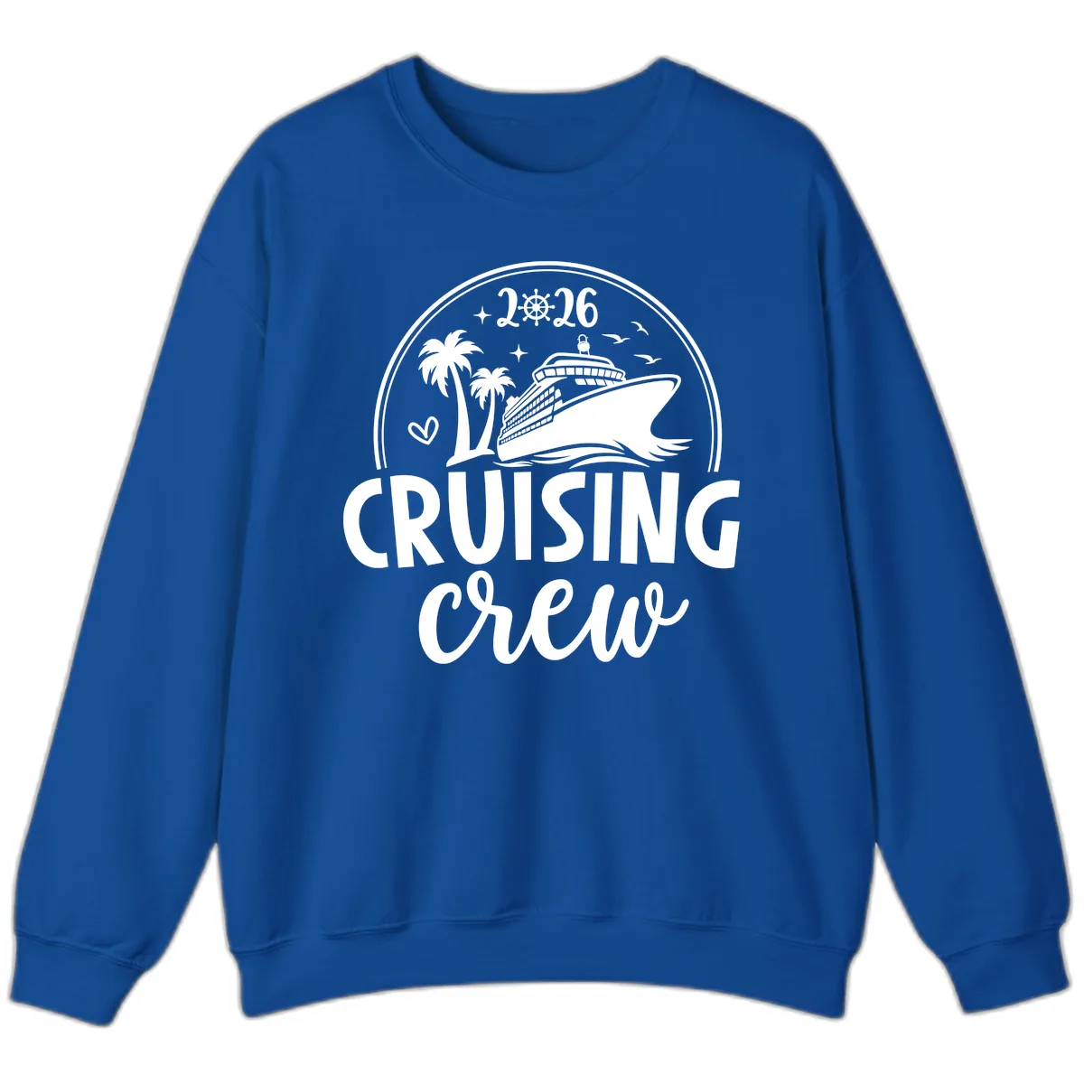 Cruising Crew 2026 Family Vacation Design Sweatshirt in Royal