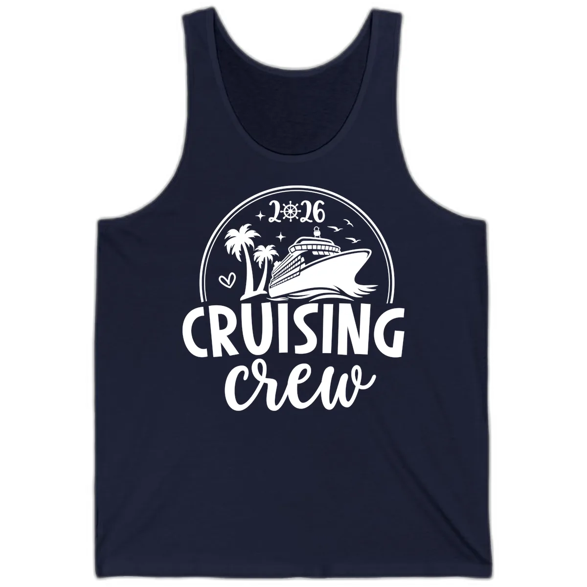 Cruising Crew 2026 Family Vacation Design Tank in Navy