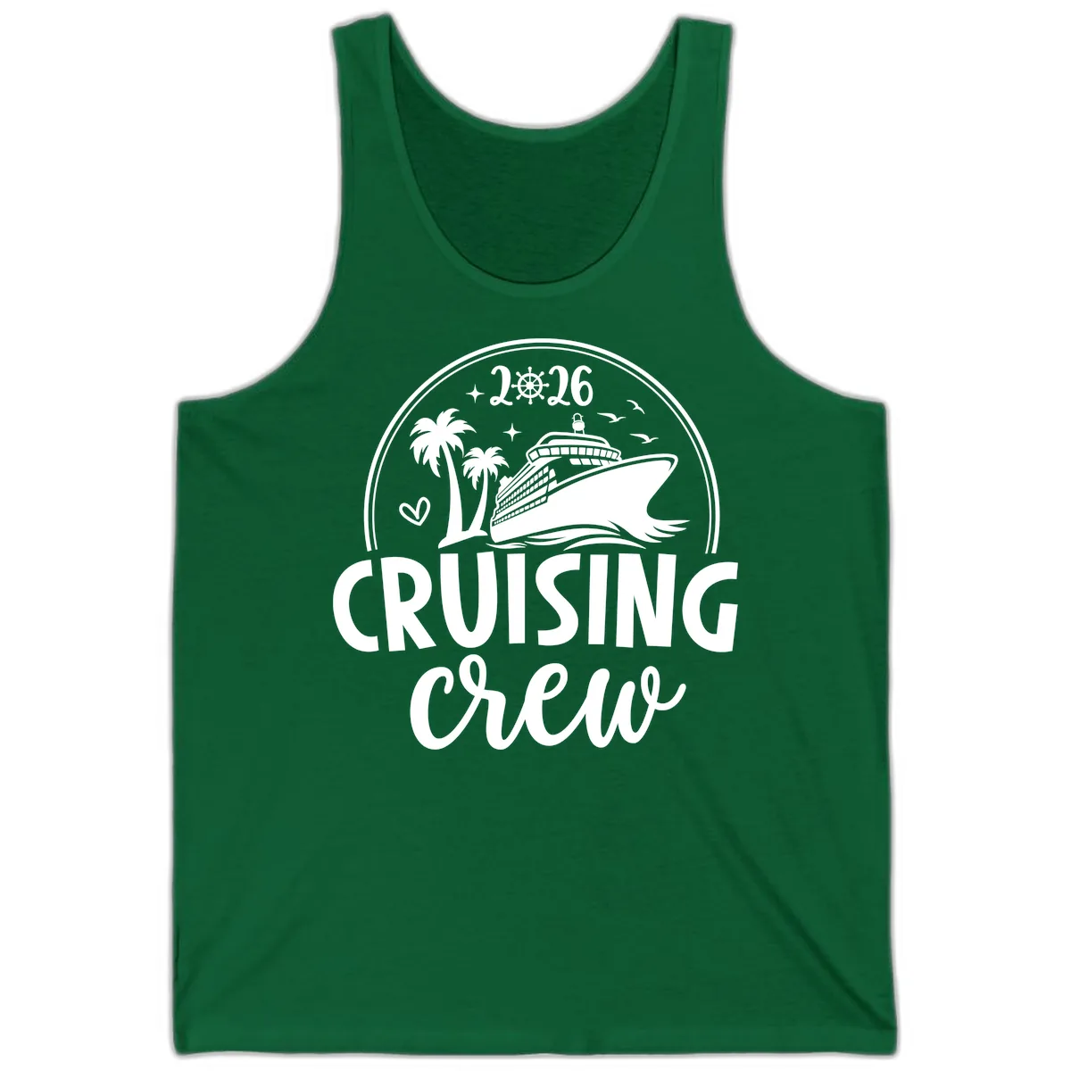 Cruising Crew 2026 Family Vacation Design Tank in Kelly