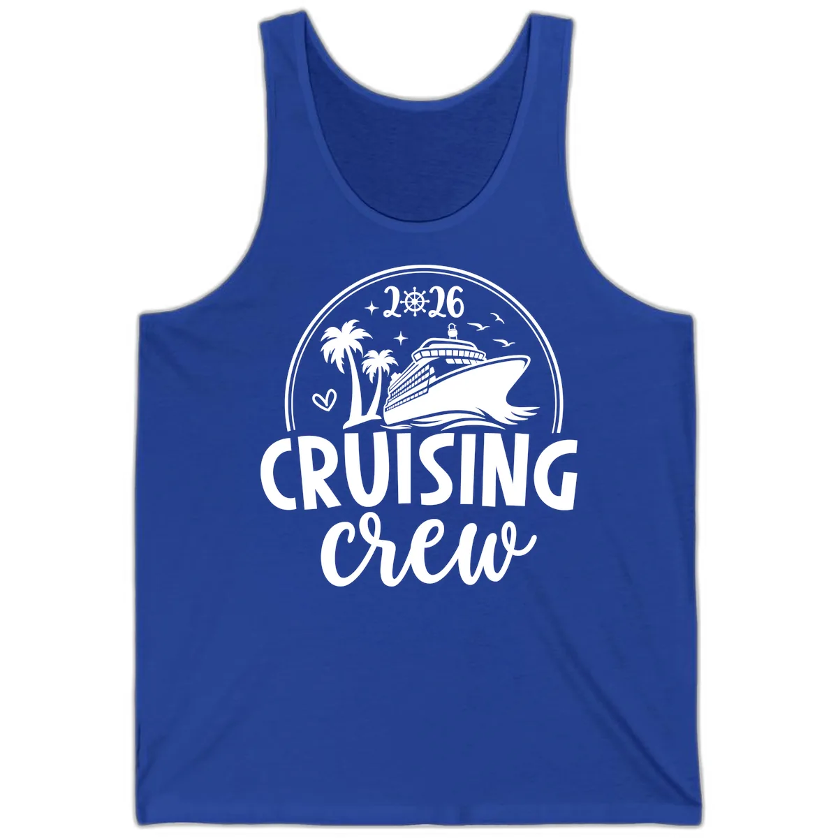 Cruising Crew 2026 Family Vacation Design Tank in True Royal