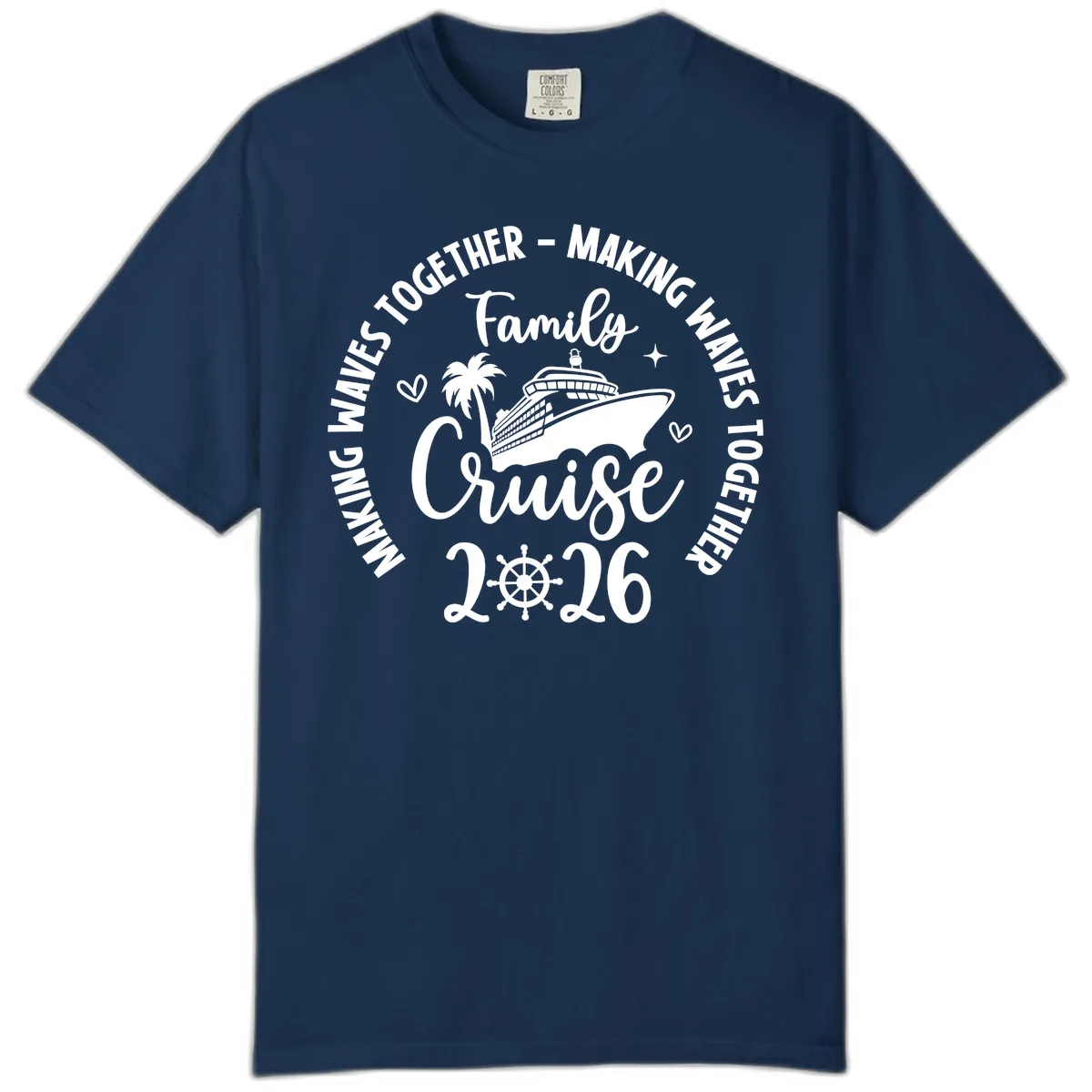 Family Cruise Making Waves Together 2026 Comfort Color in Navy