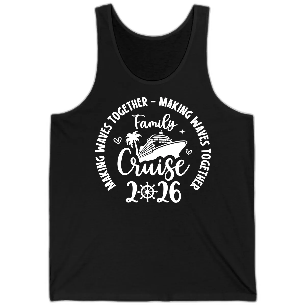 Family Cruise Making Waves Together 2026 Tank in Black