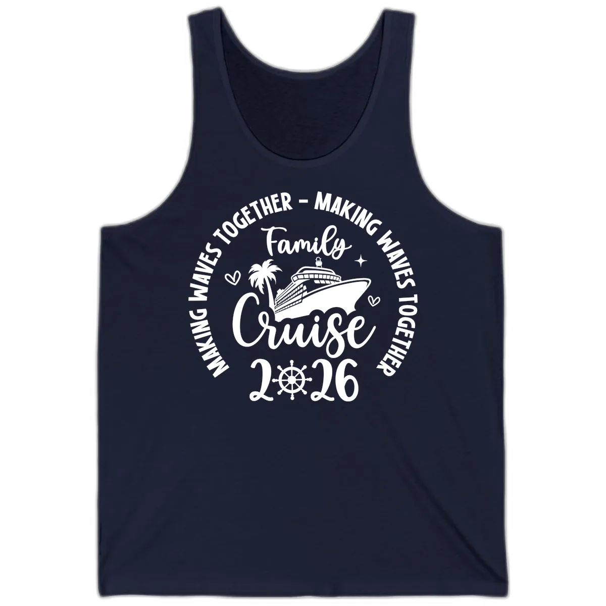 Family Cruise Making Waves Together 2026 Tank in Navy