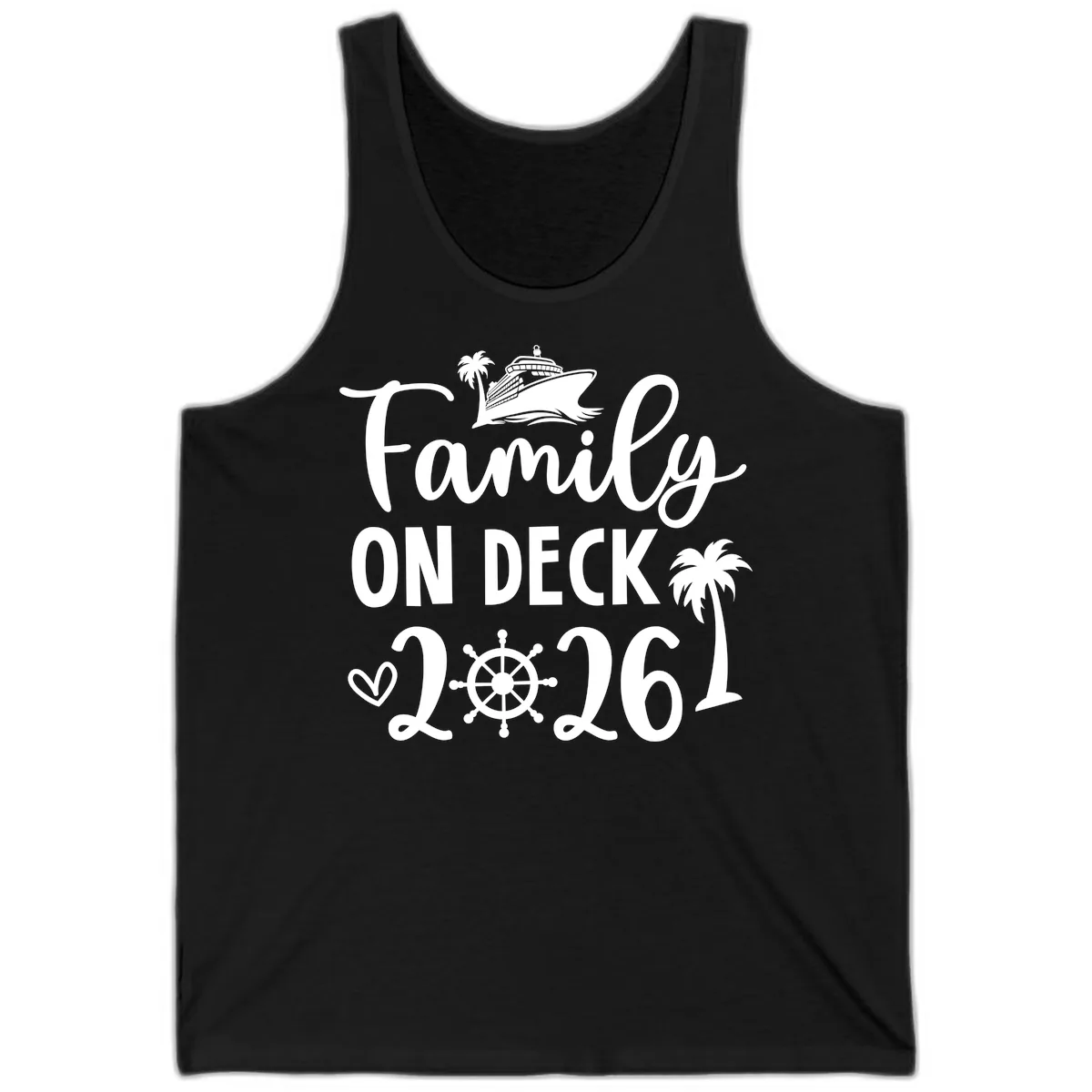 Family On Deck 2026 Cruise Vacation Tank in Black