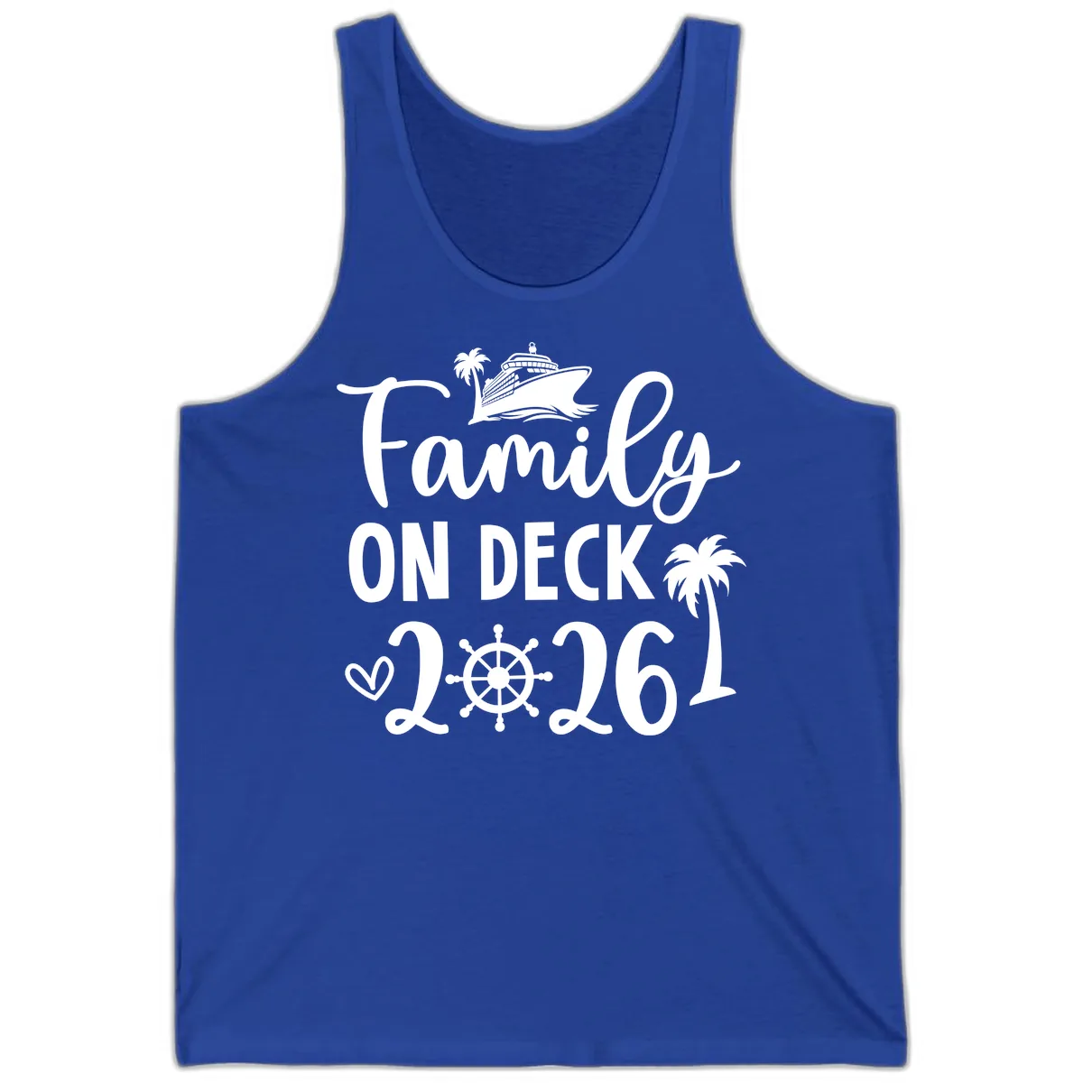 Family On Deck 2026 Cruise Vacation Tank in True Royal