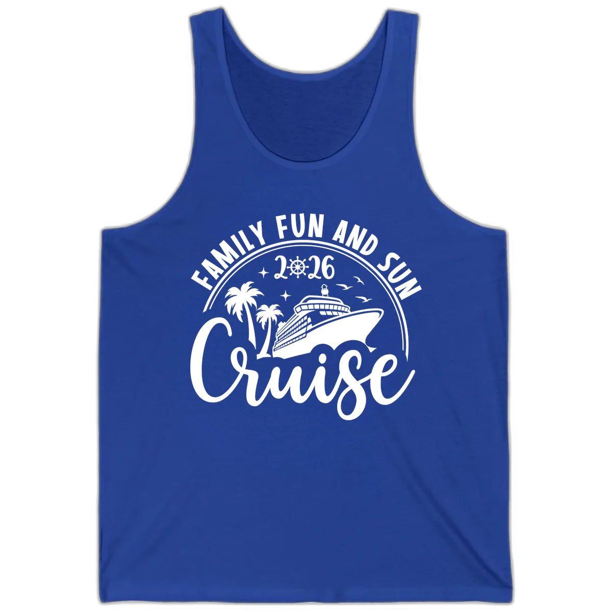 Family Fun and Sun Cruise 2026 Vacation Tank in True Royal