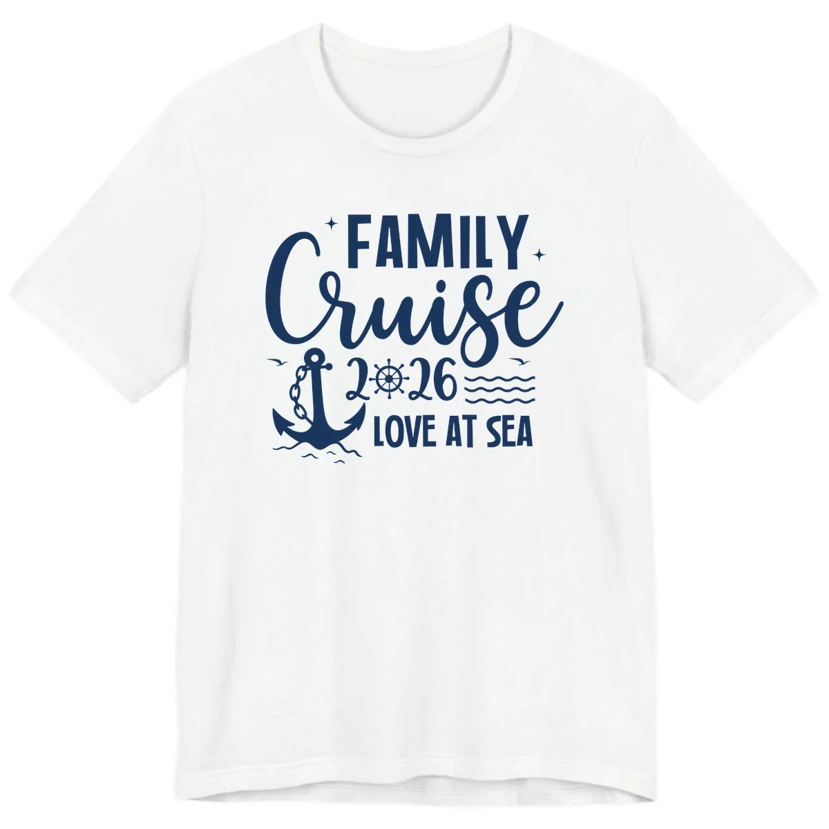 Family Cruise 2026 Love at Sea Vacation Apparel Premium T-Shirt in White