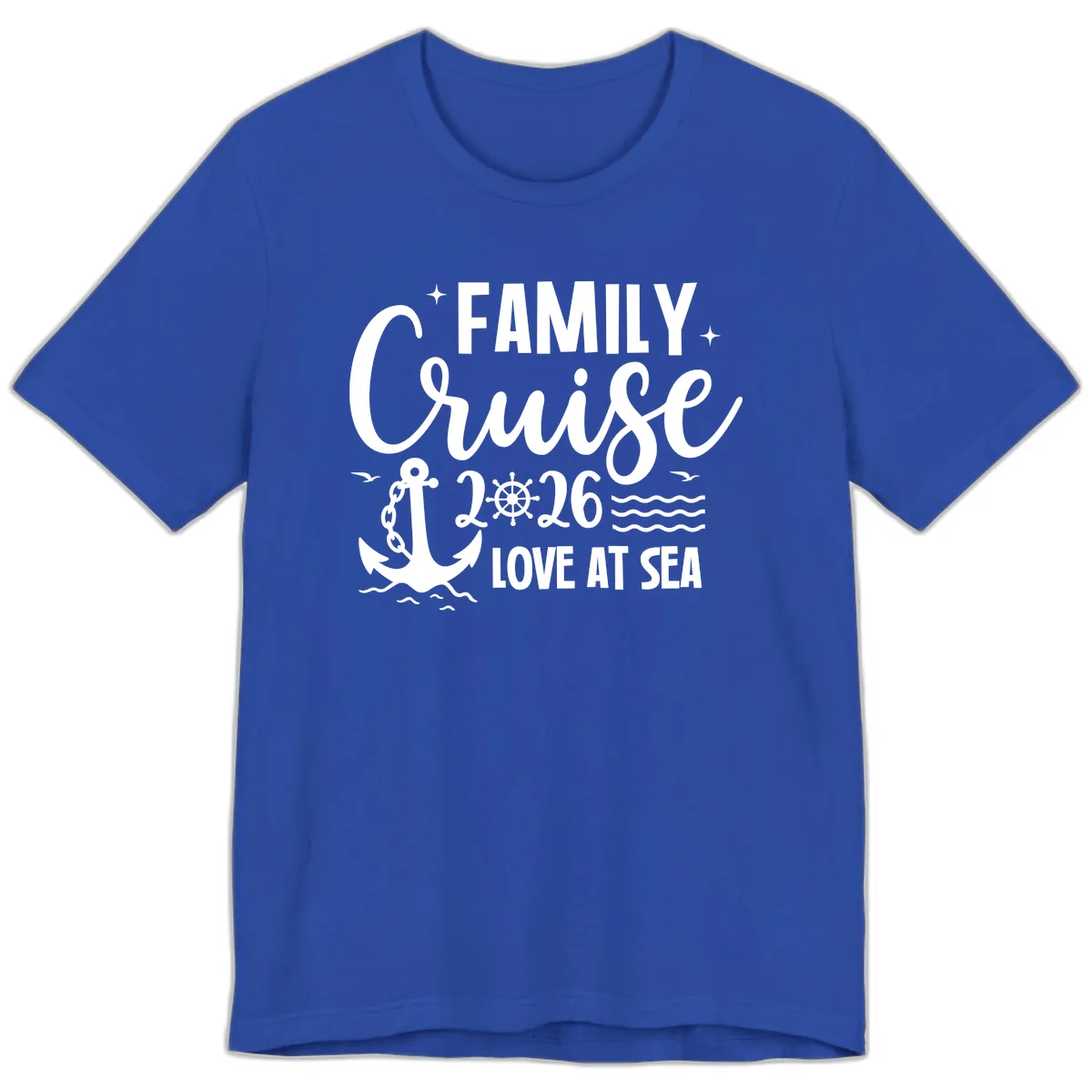 Family Cruise 2026 Love at Sea Vacation Apparel Premium T-Shirt in True Royal