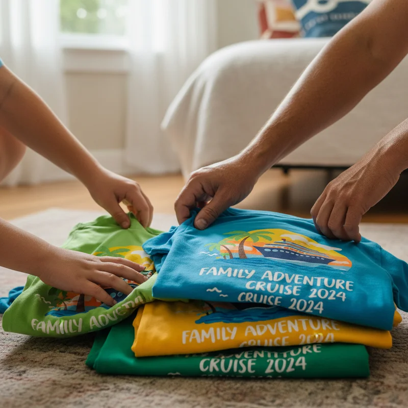 How to Order Matching Shirts for a Large Group — Size Tips - Family Cruise Shirt