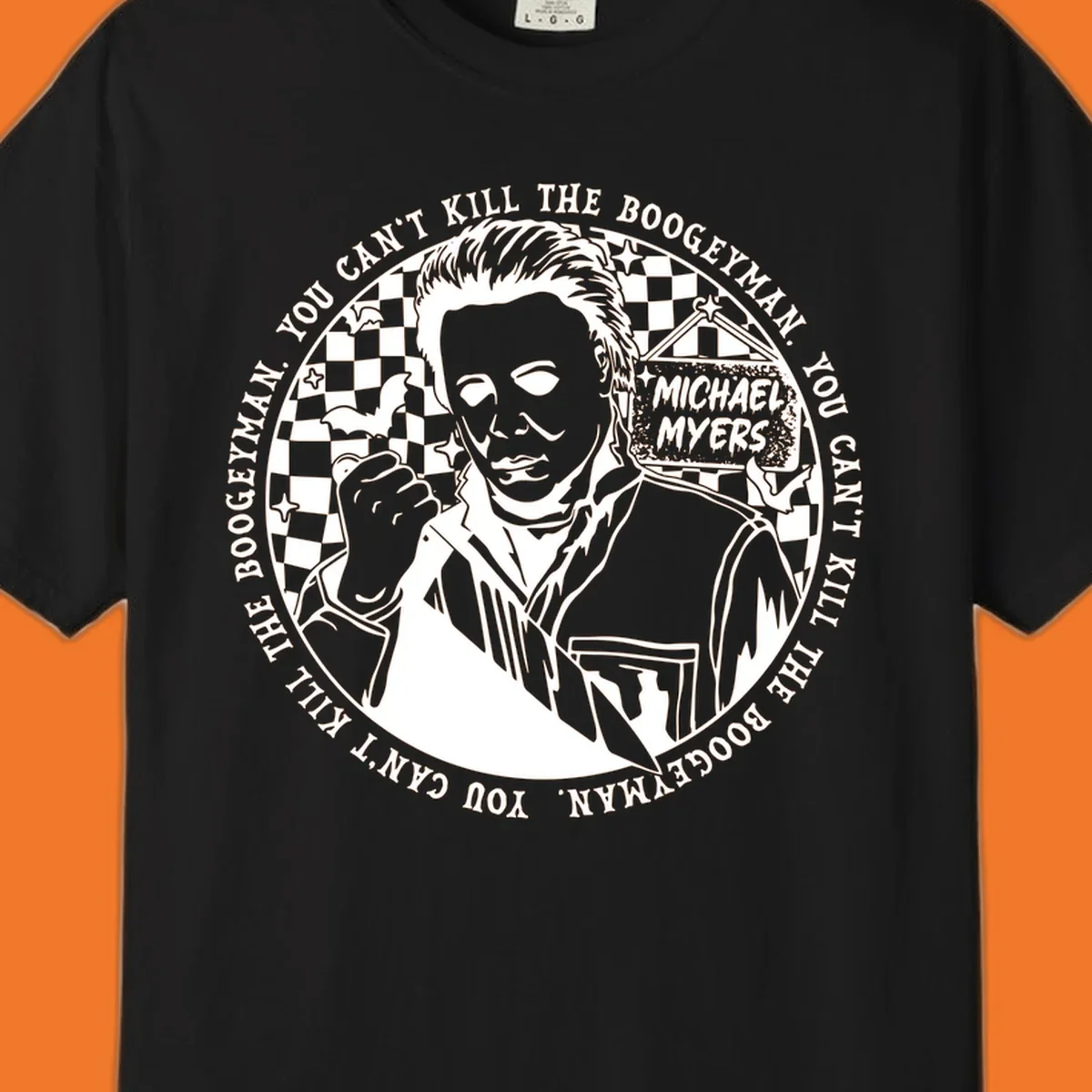 Michael Myers cant kill boogeyman Halloween horror graphic