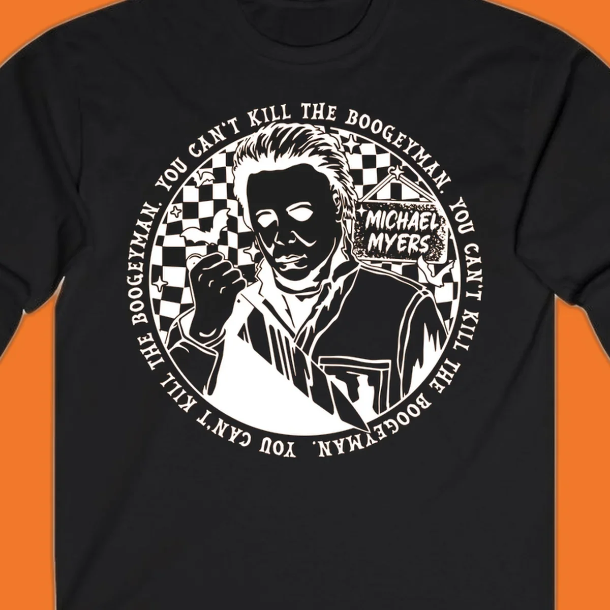 Michael Myers cant kill boogeyman Halloween horror graphic