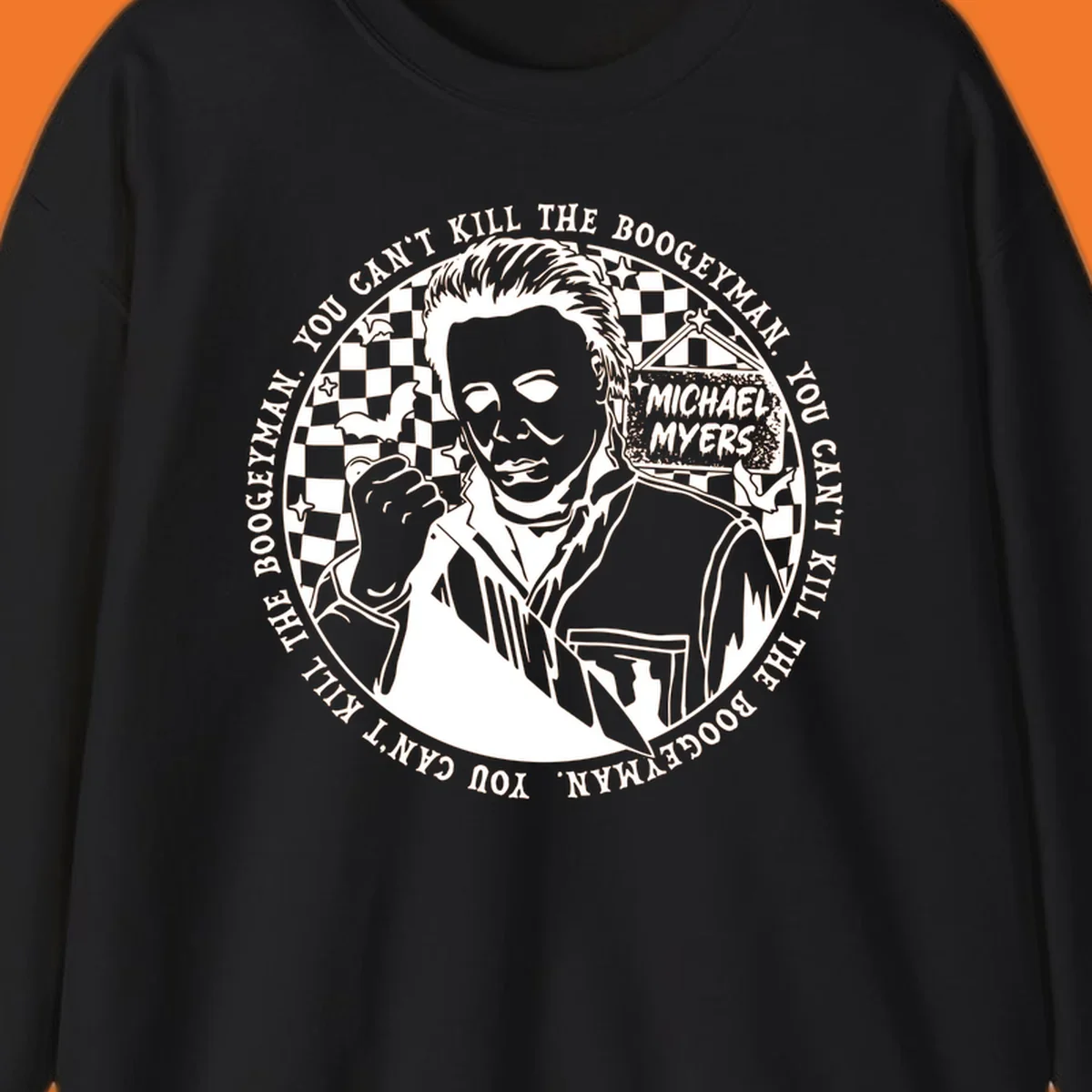 Michael Myers cant kill boogeyman Halloween horror graphic