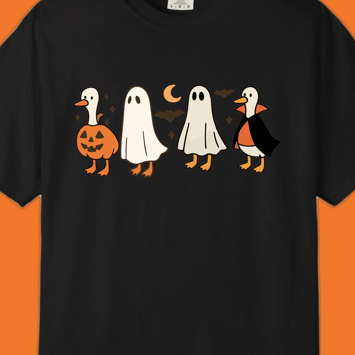 Halloween ghost and duck characters design.
