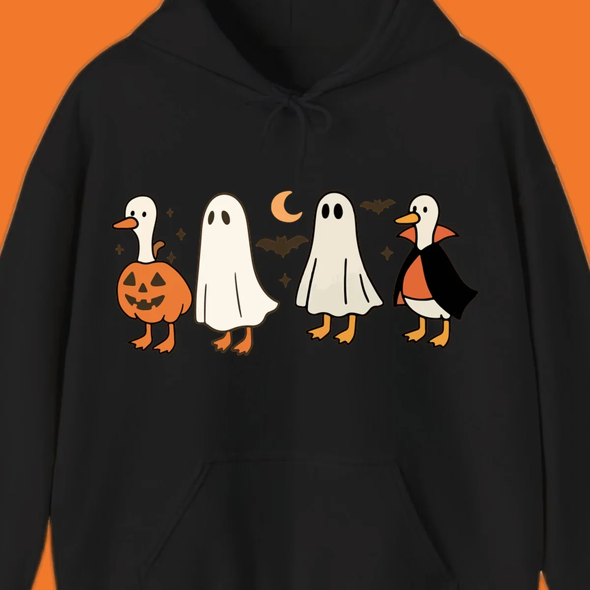 Halloween ghost and duck characters design.