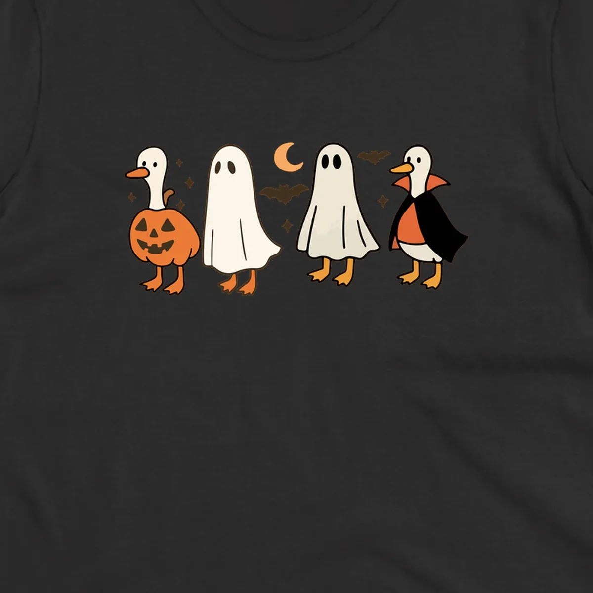 Halloween ghost and duck characters design.