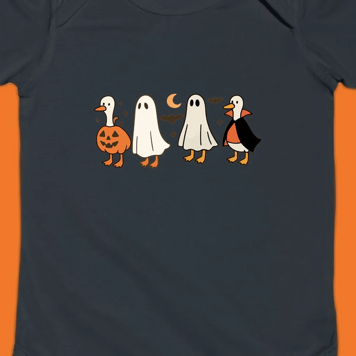 Halloween ghost and duck characters design.