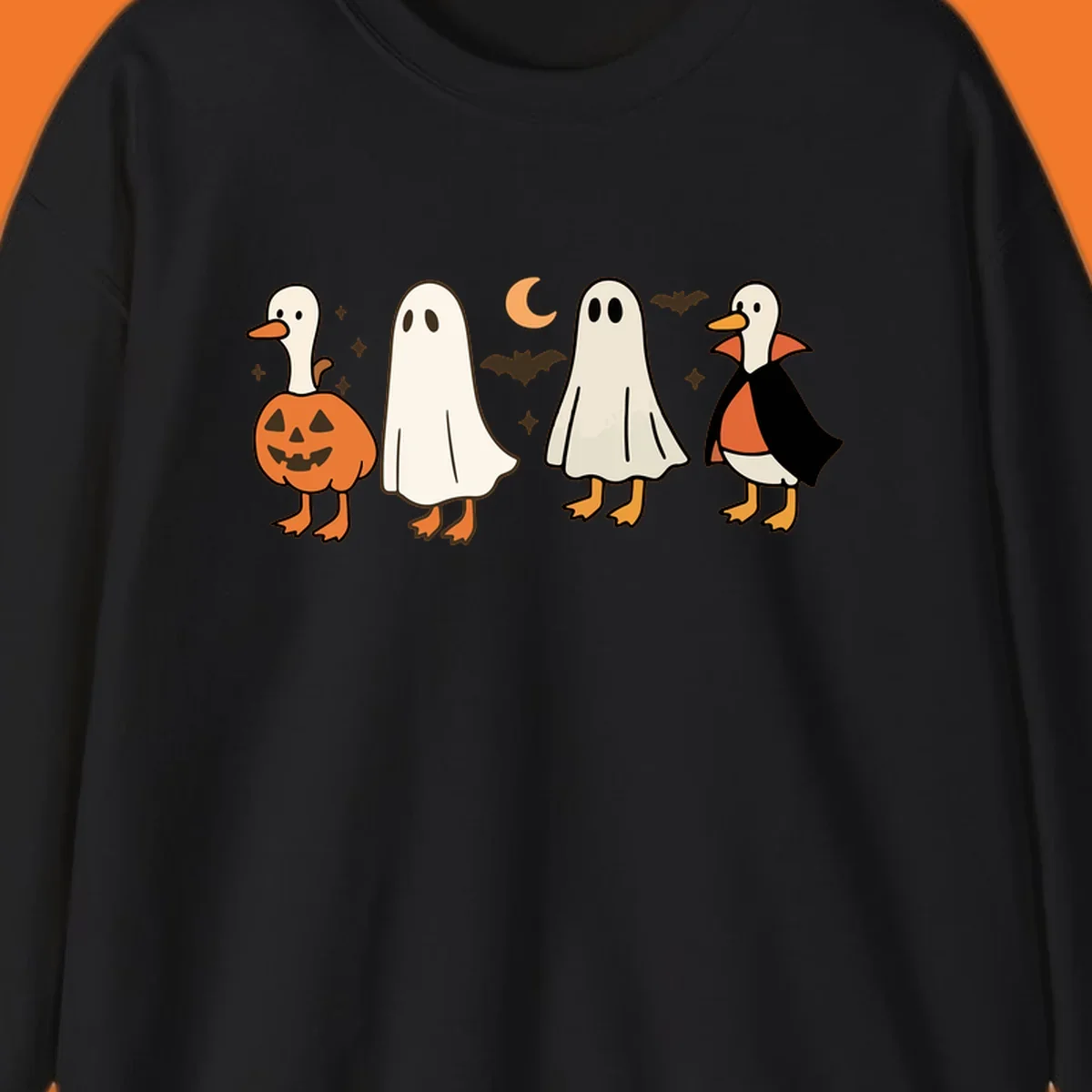 Halloween ghost and duck characters design.