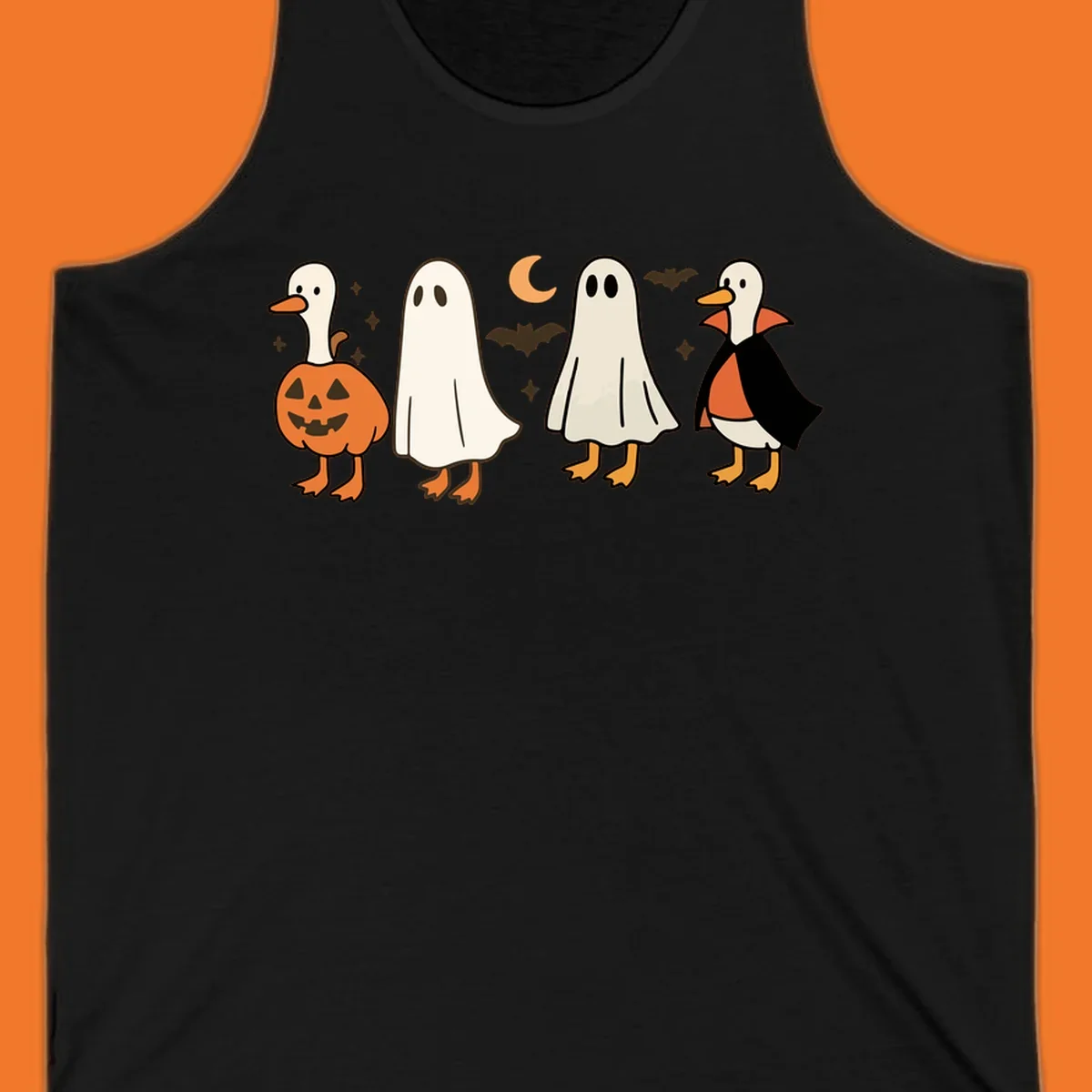 Halloween ghost and duck characters design.