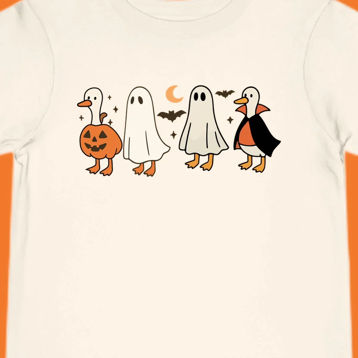 Halloween ghost and duck characters design.