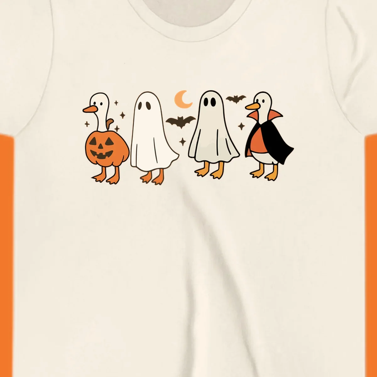 Halloween ghost and duck characters design.