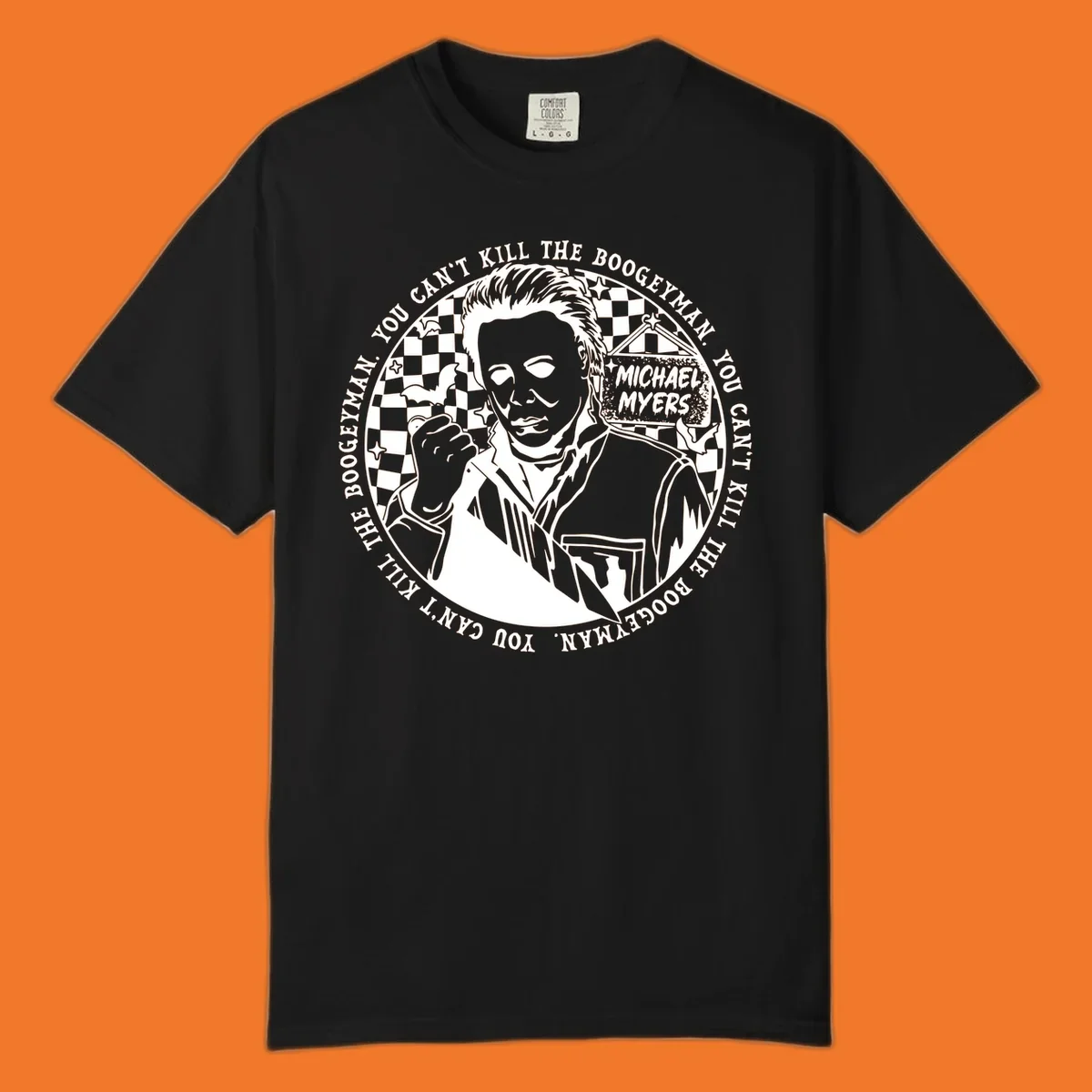 Michael Myers cant kill boogeyman Halloween horror graphic