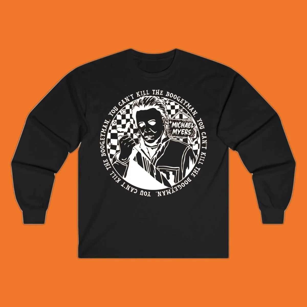 Michael Myers cant kill boogeyman Halloween horror graphic