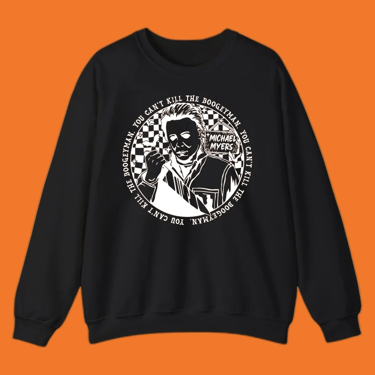 Michael Myers cant kill boogeyman Halloween horror graphic