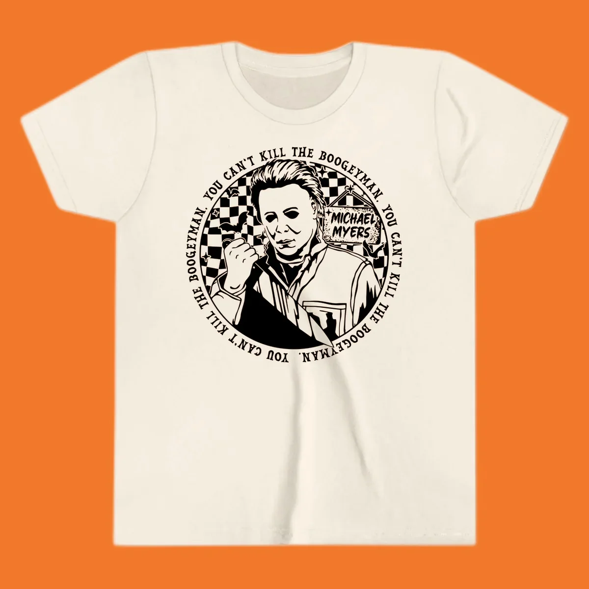 Michael Myers cant kill boogeyman Halloween horror graphic