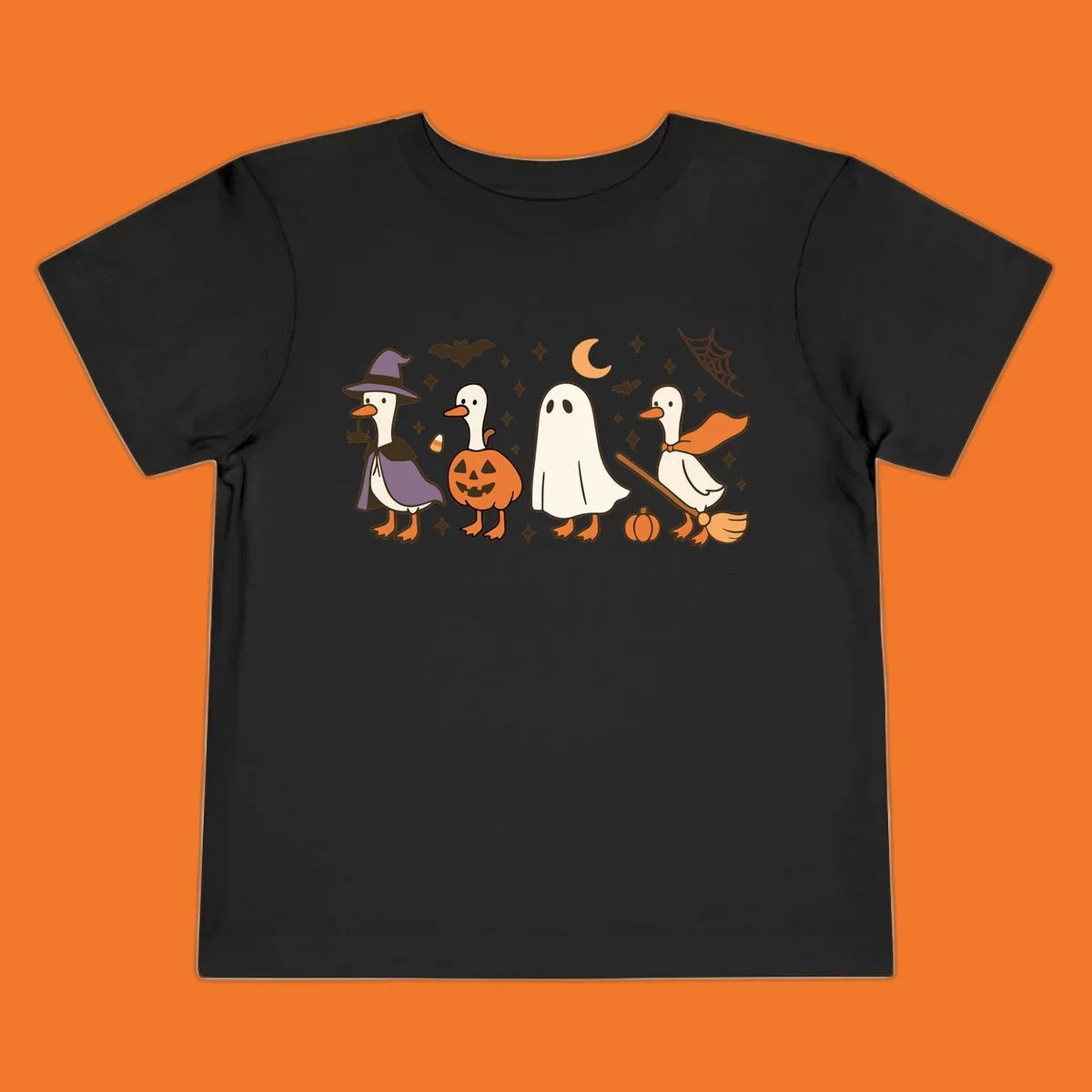 Goose Halloween costumes witch pumpkin ghost broom graphic