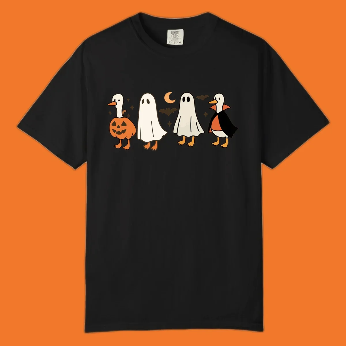 Halloween ghost and duck characters design.