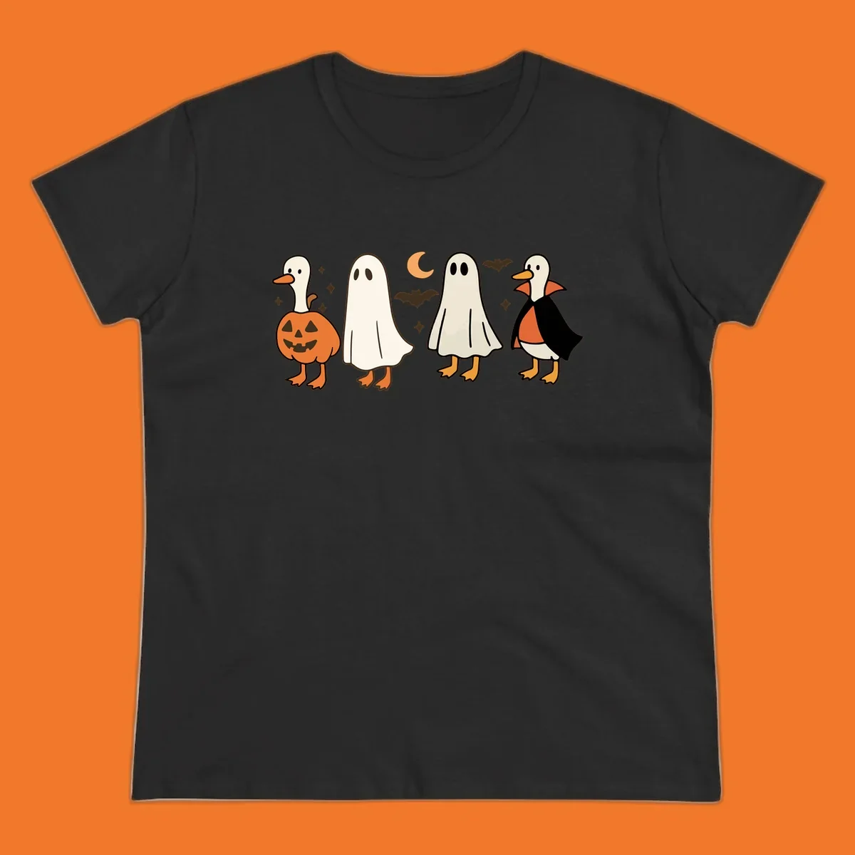 Halloween ghost and duck characters design.