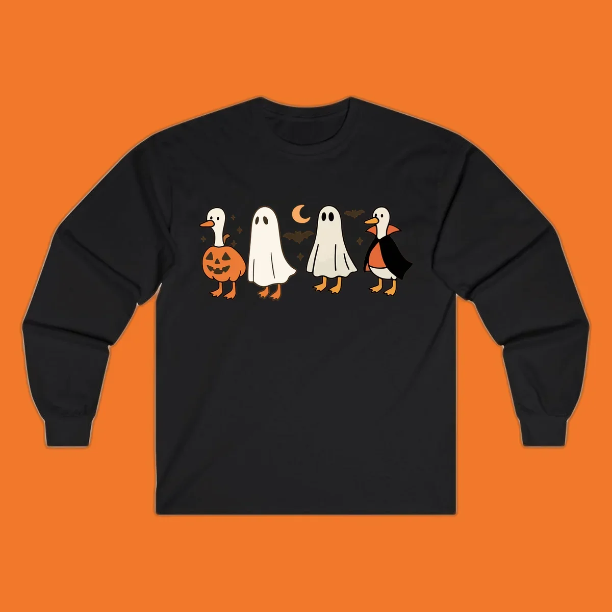 Halloween ghost and duck characters design.