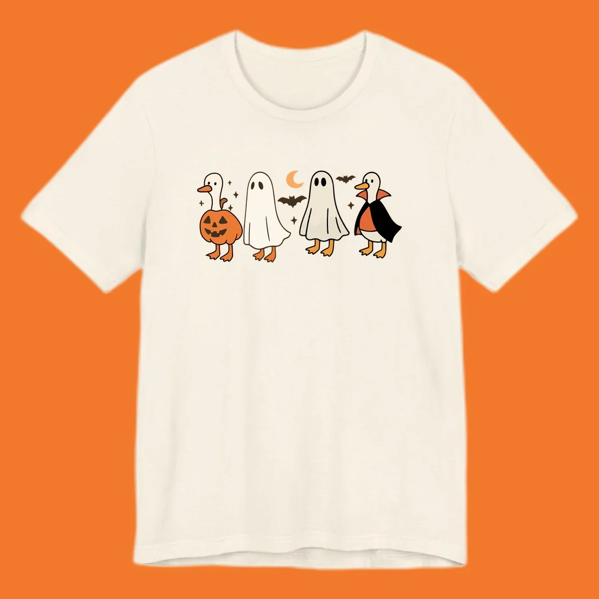 Halloween ghost and duck characters design.