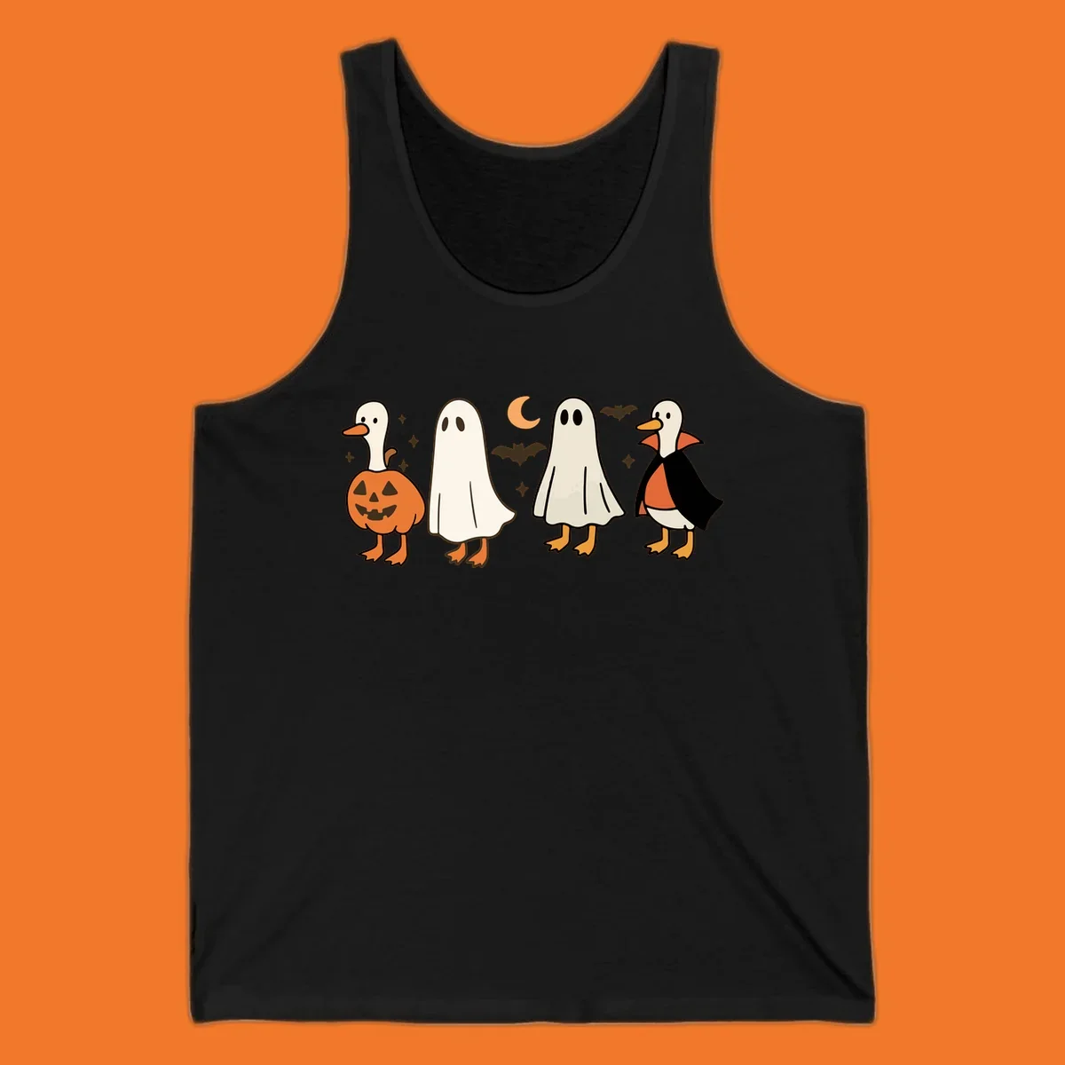 Halloween ghost and duck characters design.