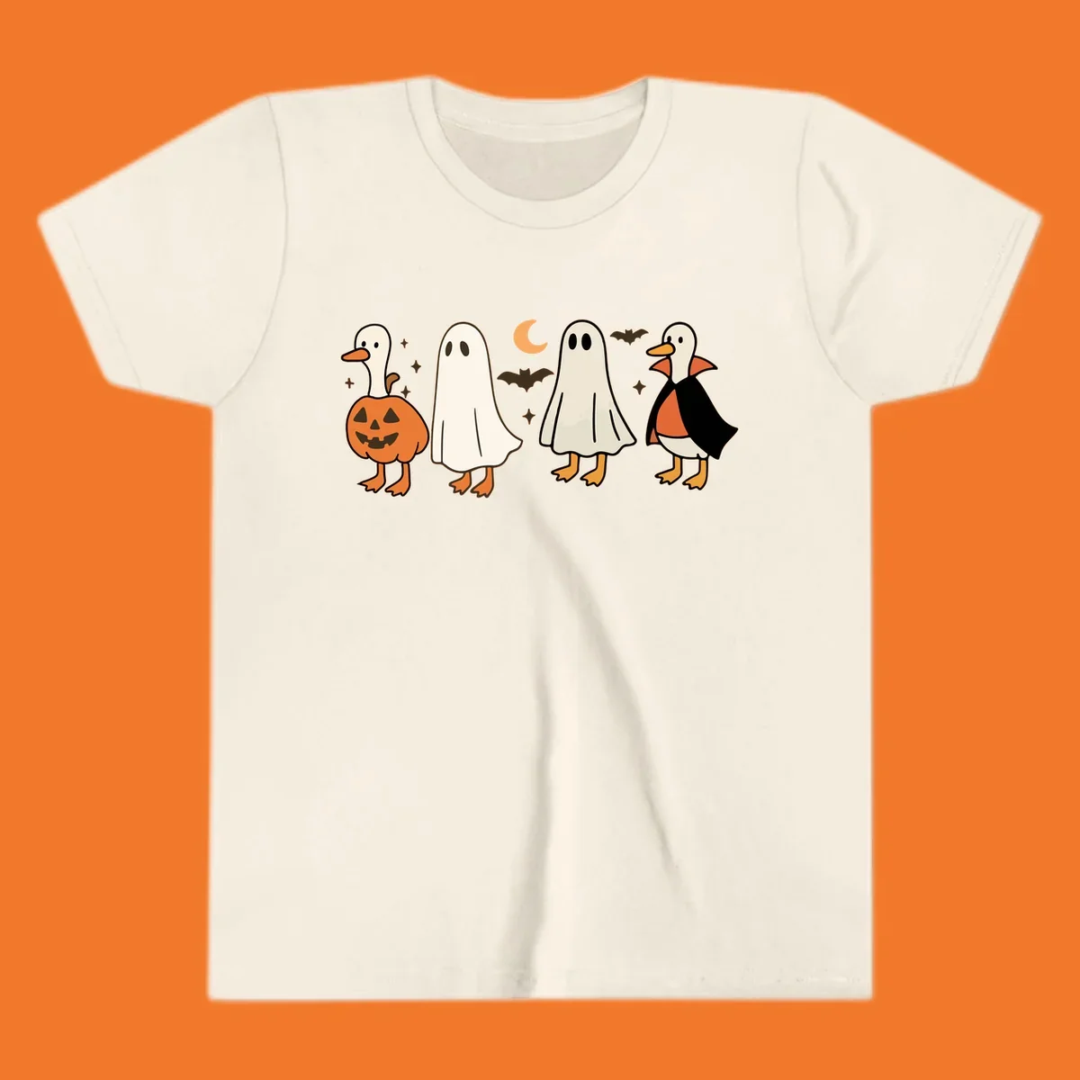 Halloween ghost and duck characters design.