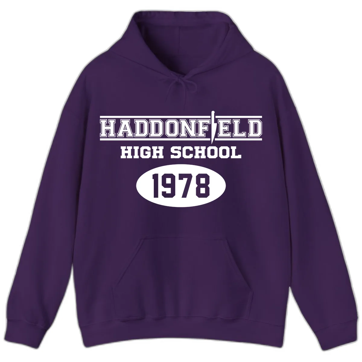 Haddonfield High School 1978 Reunion Hoodie in Purple
