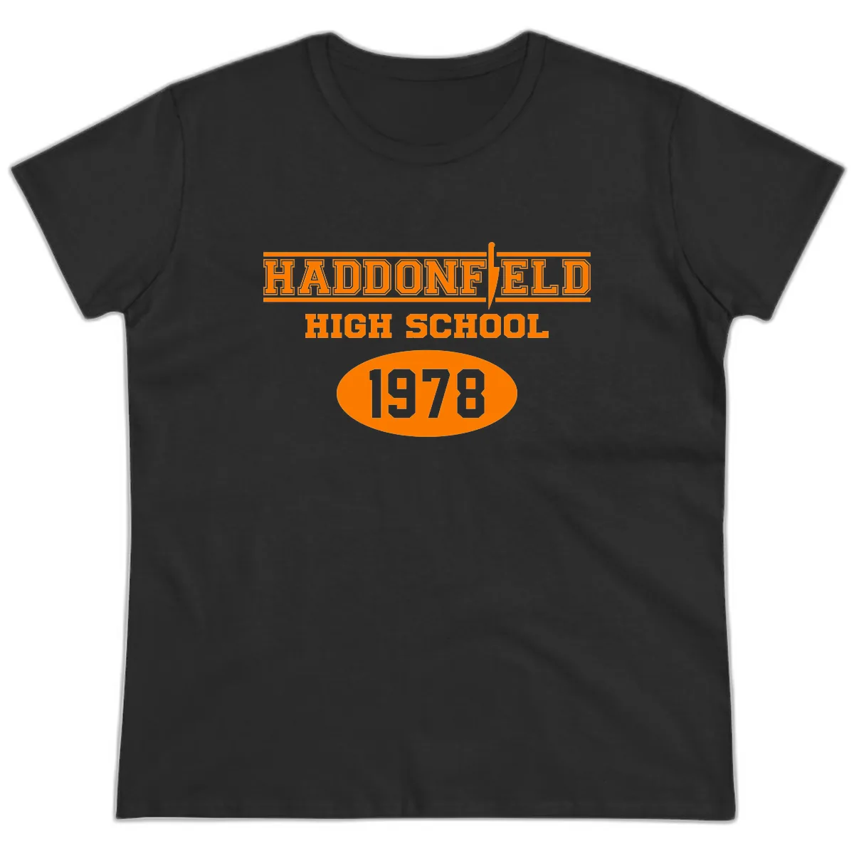 Haddonfield High School 1978 Reunion Ladies Tee in Black
