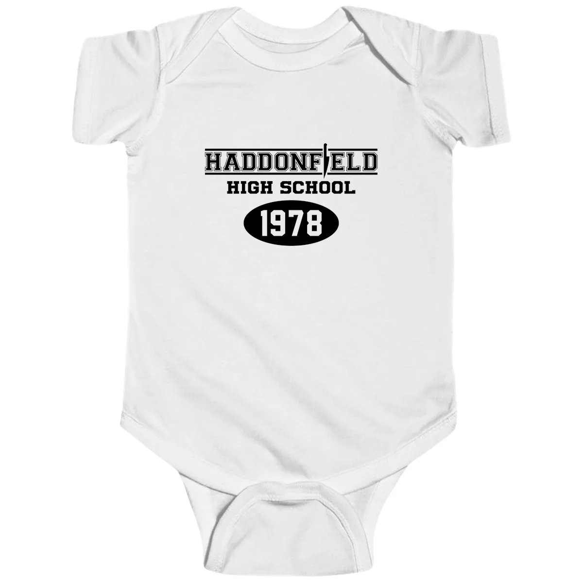 Haddonfield High School 1978 Reunion Baby Onesie in White