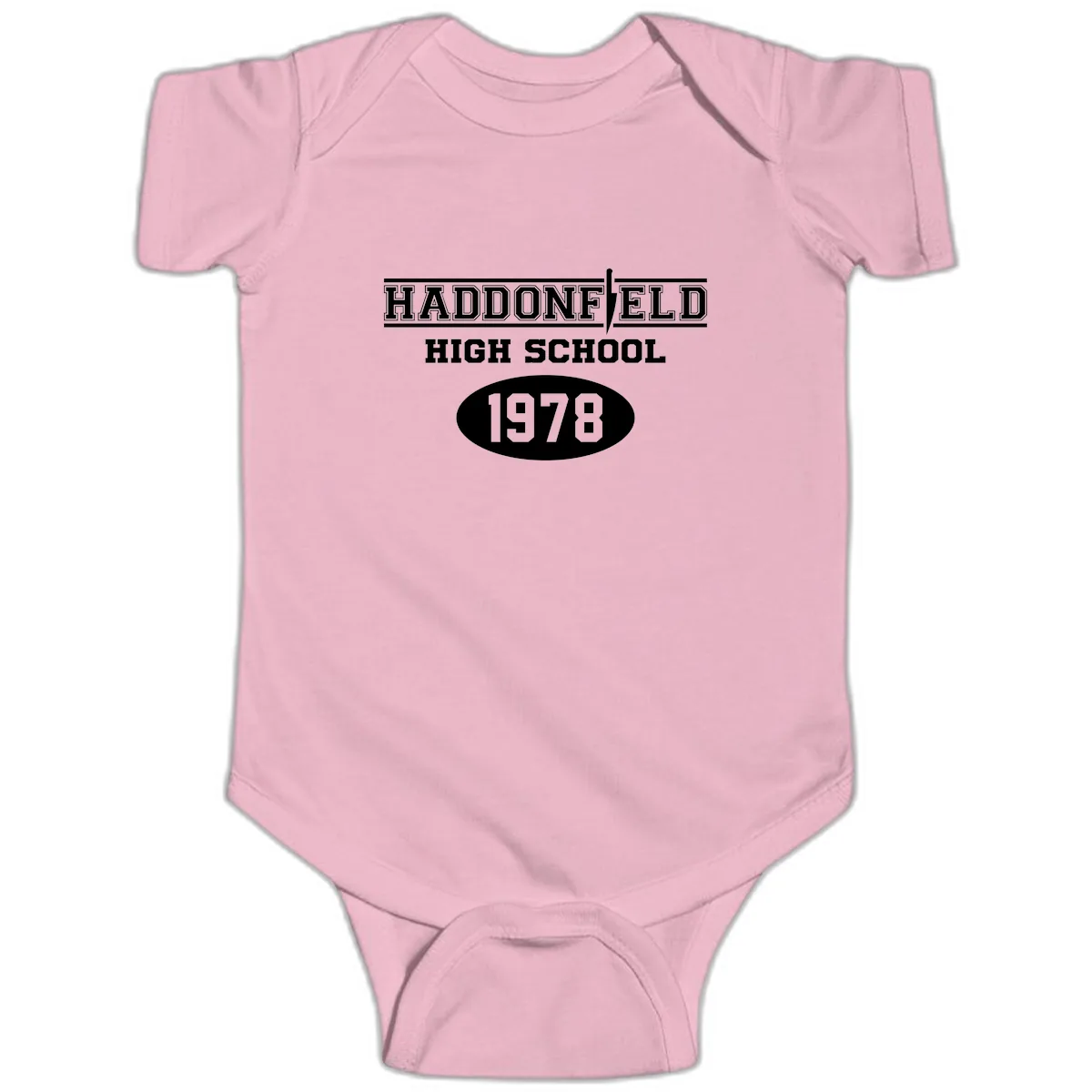 Haddonfield High School 1978 Reunion Baby Onesie in Pink
