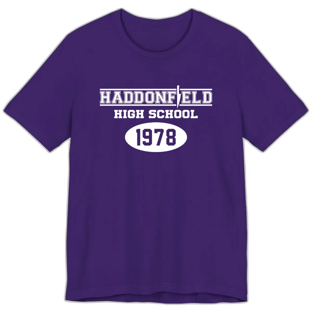 Haddonfield High School 1978 Reunion Premium T-Shirt in Team Purple