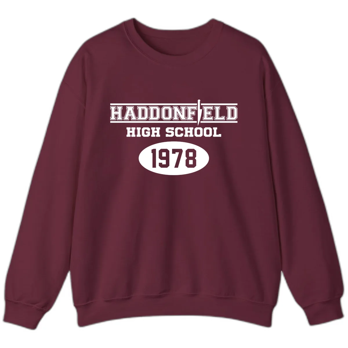 Haddonfield High School 1978 Reunion Sweatshirt in Maroon